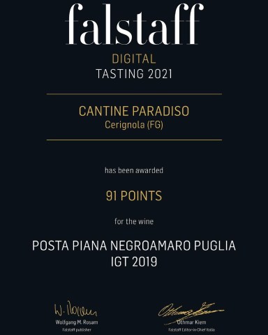 Posta Piana Negroamaro Medal7